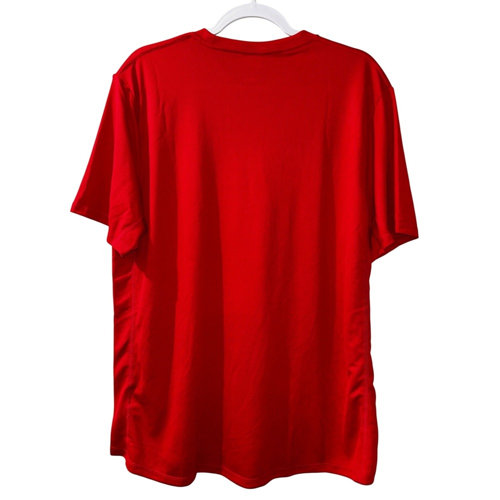 Nike Men's Dri-Fit T-Shirt Short Sleeve Red XL - Picture 3 of 5
